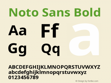 Noto Sans Bold Version 1.902 Font Sample