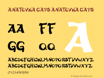 Anatevka Caps Anatevka Caps Version 1.50 Font Sample