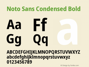 Noto Sans Condensed Bold Version 1.902图片样张