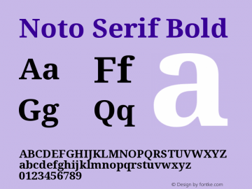 Noto Serif Bold Version 1.903图片样张