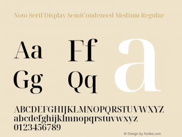Noto Serif Display SemiCondensed Medium Regular Version 1.901 Font Sample
