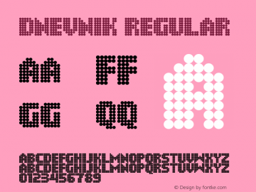 Dnevnik Regular Version 1.0 Font Sample