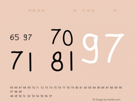 gpos1_1_simple_f3 Regular Version1.0 Font Sample