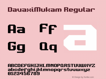 DavaxiMukam Regular Version 1.0 Font Sample