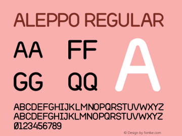 Aleppo Regular Version 001.000 Font Sample