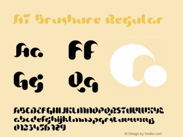 AT Brushure Regular 1.10 December 18, 2013; Fonts for Free — vk.com/fontsforfree Font Sample