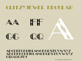 GlitzyJewel Regular Macromedia Fontographer 4.1.3 7/16/96图片样张