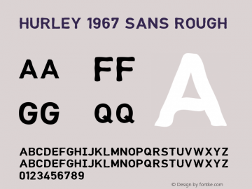 Hurley 1967 Sans Rough Version 1.000;PS 001.001;hotconv 1.0.56 Font Sample