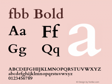 fbb Bold Version 1.045 Font Sample