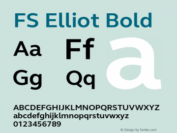FS Elliot Bold Version 1.000图片样张