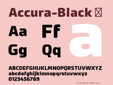 Accura-Black ☞ Version 1.001;PS 001.001;hotconv 1.0.70;makeotf.lib2.5.58329;com.myfonts.easy.dootype.accura.black.wfkit2.version.4dQ4 Font Sample