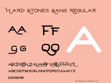 Hard Stones Sans Regular Version 1.00 March 9, 2017, initial release Font Sample