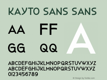 Kayto Sans Sans Version 1.000 http://majestype.com图片样张