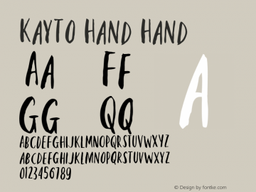 Kayto Hand Hand Version 1.000 Majestype图片样张