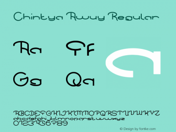 Chintya Awuy Regular Version 1.00 March 8, 2017, initial release Font Sample