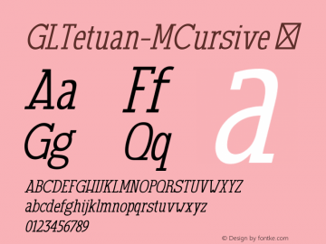 GLTetuan-MCursive ☞ Version 1.000;com.myfonts.easy.fontbilisi.gl-tetuan.m-cursive.wfkit2.version.45YQ Font Sample