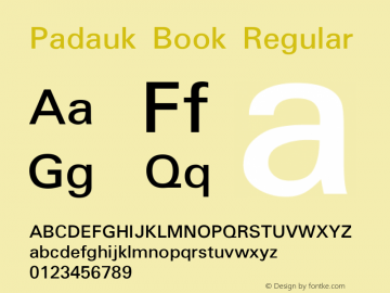 Padauk Book Regular Version 3.003 Font Sample