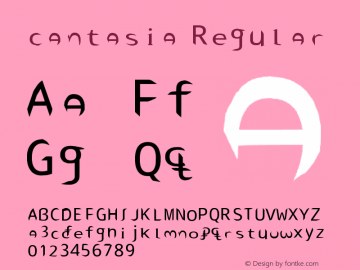 cantasia Regular 1.0 Font Sample