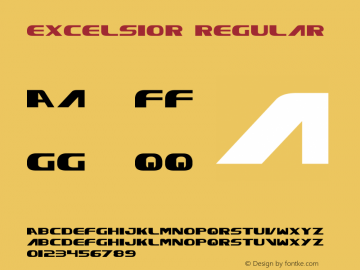 Excelsior Regular 1 Font Sample