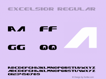 Excelsior Regular 1 Font Sample