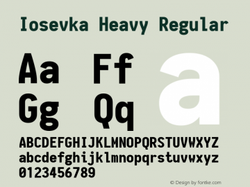 Iosevka Heavy Regular 1.11.2; ttfautohint (v1.6)图片样张