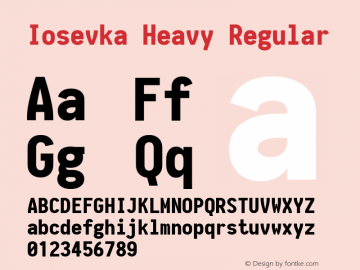 Iosevka Heavy Regular 1.11.3; ttfautohint (v1.6)图片样张