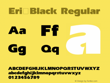 Eri-Black Regular Version 1.0图片样张