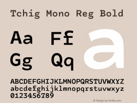 Tchig Mono Reg Bold Version 1.000图片样张