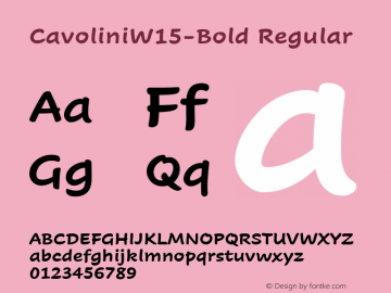 CavoliniW15-Bold Regular Version 1.00图片样张