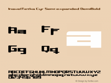InavelTetka Cyr Semi-expanded DemiBold Version 1.0; 1999; initial release图片样张