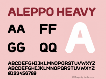 Aleppo Heavy Version 001.000 Font Sample