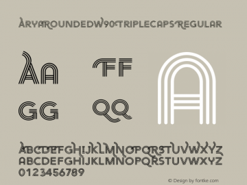 AryaRoundedW90-TripleCaps Regular Version 1.00 Font Sample