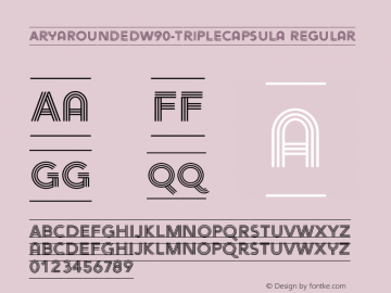 AryaRoundedW90-TripleCapsula Regular Version 1.00 Font Sample