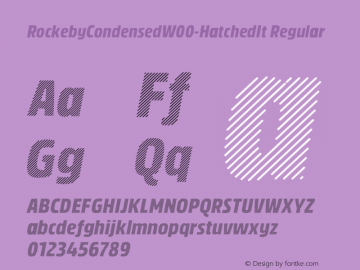 RockebyCondensedW00-HatchedIt Regular Version 1.00 Font Sample