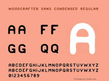 Woodcrafter Sans Condensed Regular Version 1.000;PS 001.000;hotconv 1.0.88;makeotf.lib2.5.64775 Font Sample
