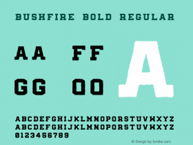 Bushfire Bold Regular Version 1.000 Font Sample