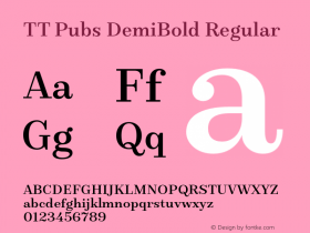 TT Pubs DemiBold Regular Version 1.000图片样张