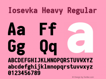 Iosevka Heavy Regular 1.11.4; ttfautohint (v1.6)图片样张