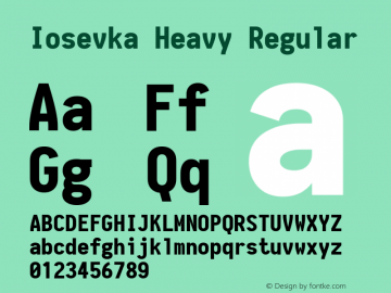 Iosevka Heavy Regular 1.11.4; ttfautohint (v1.6)图片样张