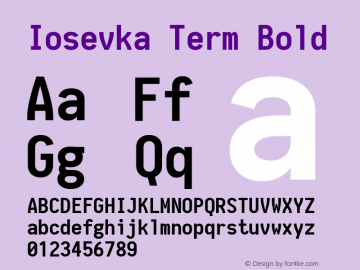 Iosevka Term Bold 1.11.4; ttfautohint (v1.6)图片样张