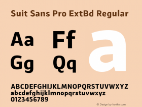 Suit Sans Pro ExtBd Regular Version 1.000;PS 001.001;hotconv 1.0.56 Font Sample