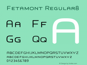 Fetamont Regular8 Version 001.001图片样张