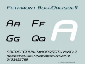 Fetamont BoldOblique9 Version 001.001图片样张