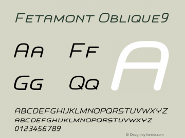 Fetamont Oblique9 Version 001.001图片样张