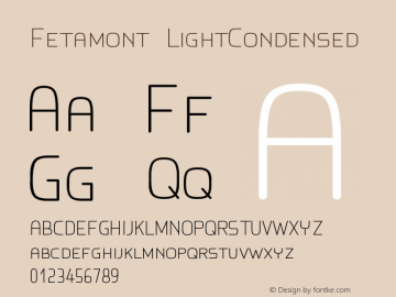 Fetamont LightCondensed Version 001.001图片样张