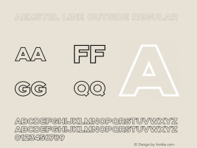 Aemstel Line Outside Regular Version 1.000;PS 001.000;hotconv 1.0.88;makeotf.lib2.5.64775 Font Sample