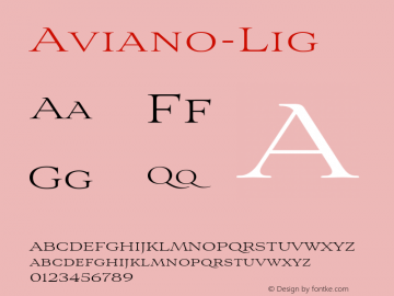 Aviano-Lig ☞ Version 4.000;com.myfonts.easy.insigne.aviano.light.wfkit2.version.4nXA图片样张