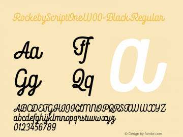 RockebyScriptOneW00-Black Regular Version 1.00图片样张