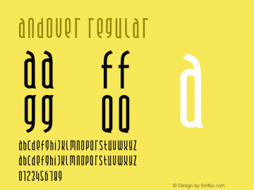 Andover Regular OTF 1.000;PS 001.001;Core 1.0.29图片样张