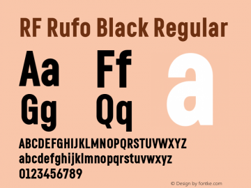 RF Rufo Black Regular Version 1.000图片样张